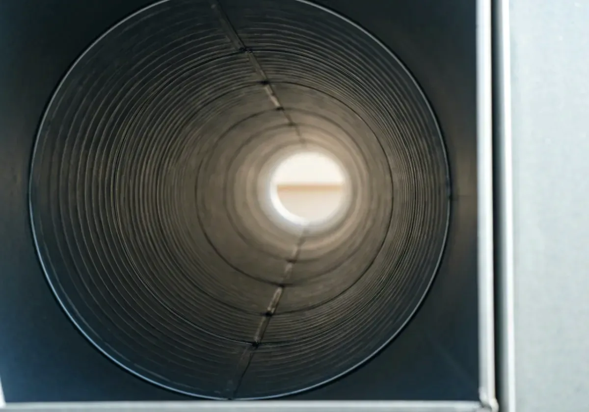 After — air duct cleaning: Years of dust cleared from the supply ducts for cleaner, freer airflow.