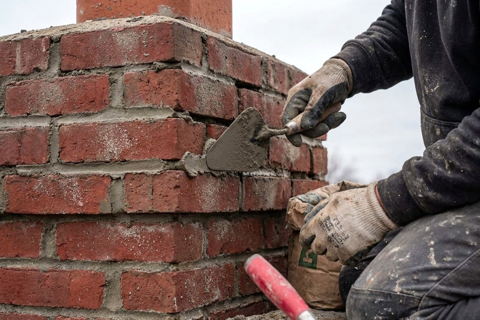 Chimney Repair in Washington — masonry repair on a brick chimney