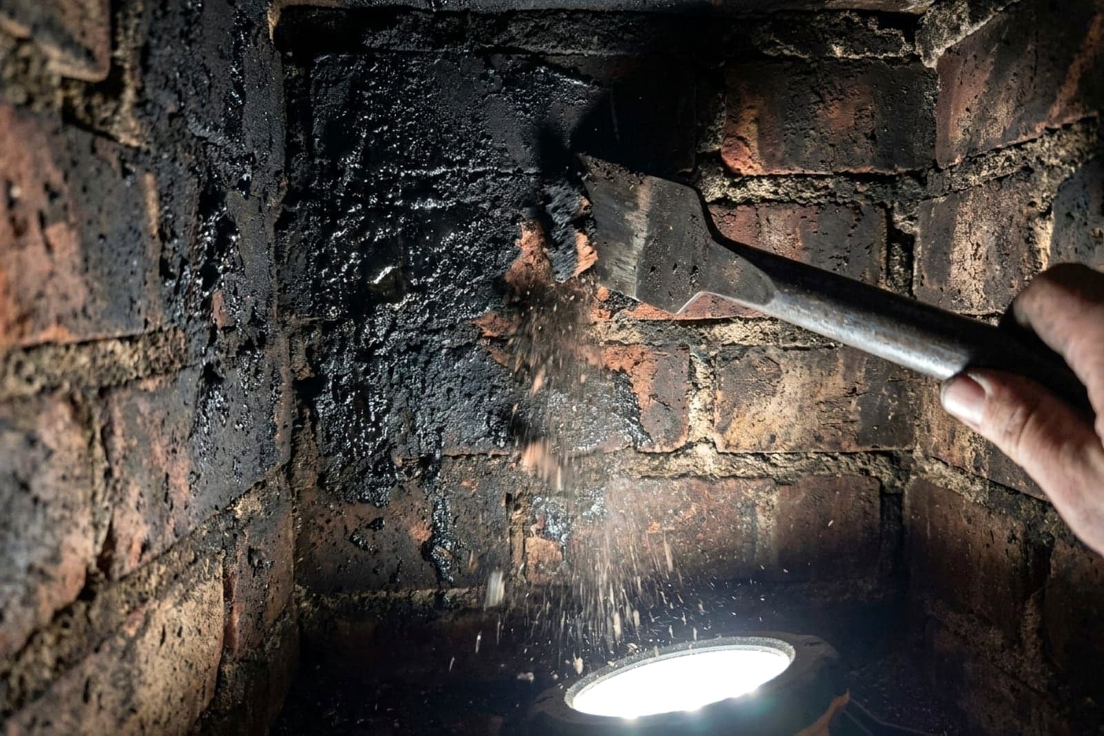 Creosote Removal in Washington — creosote removal from a chimney flue