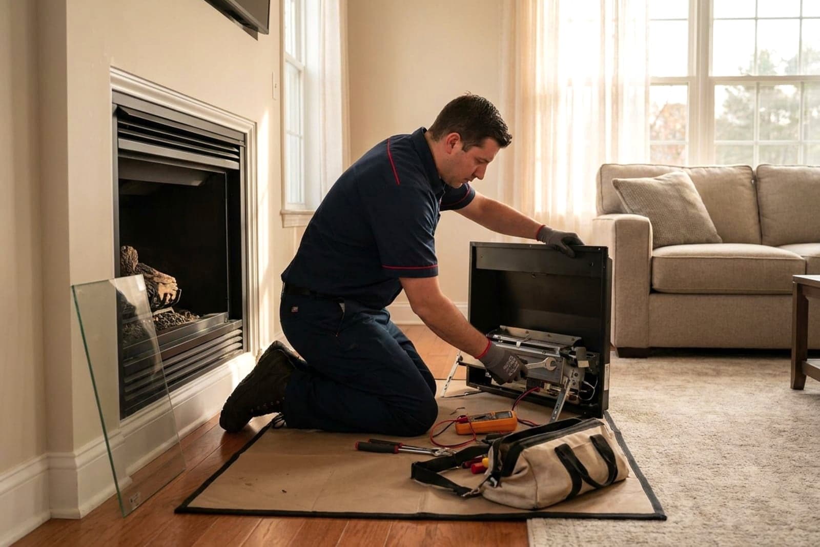 Gas Fireplace Service in Washington — gas fireplace service and tune-up